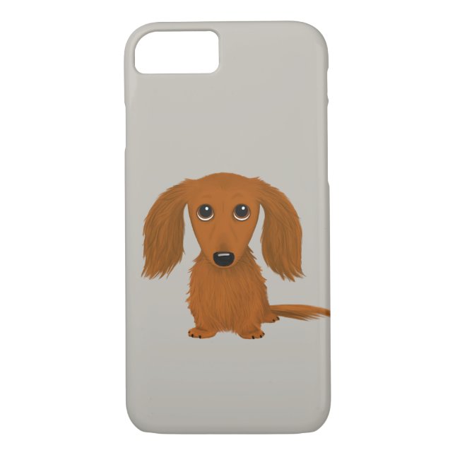 Funda De Case-Mate Para iPhone Red Dachshund de larga duración | Perro de dibujos (Reverso)