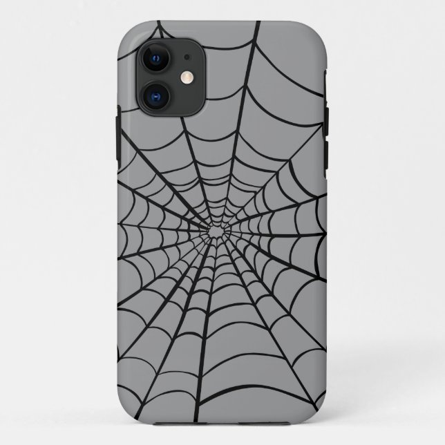 Funda De Case-Mate Para iPhone Red de araña gris (Reverso)