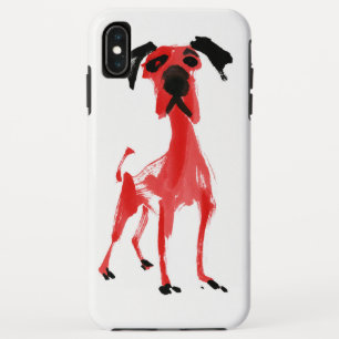 Funda Para iPhone XS Max Red Dog Pelota de Golf de Arte de Perro Rojo y N