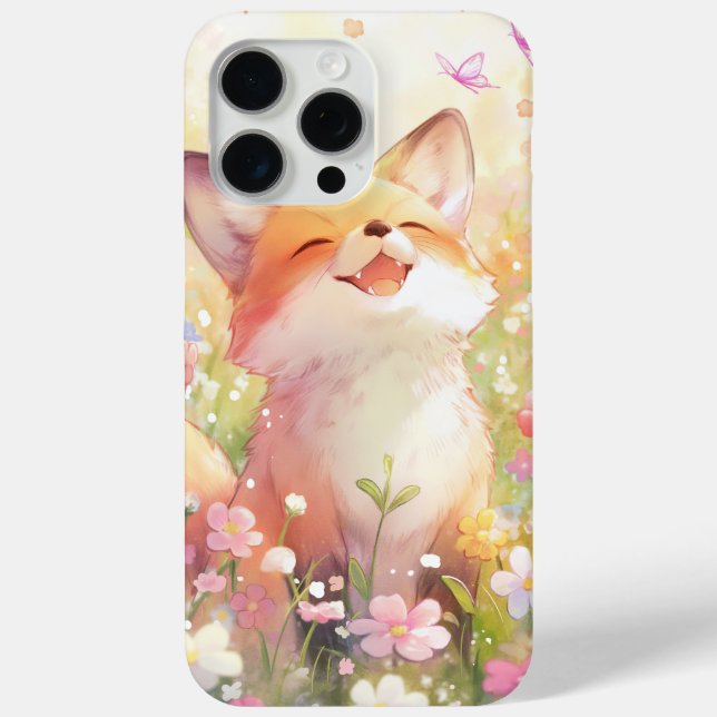 Funda De Case-Mate Para iPhone Red Fox Meadow Melody (Reverso )