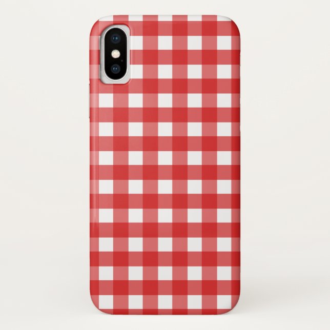 Funda De Case-Mate Para iPhone Red gingham (Reverso)