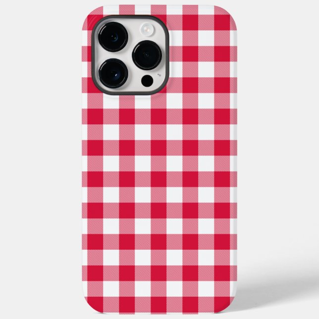 Funda De Case-Mate Para iPhone Red Gingham (Reverso )