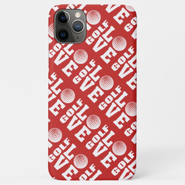 Funda De Case-Mate Para iPhone Red Golf Love Pattern (Reverso)