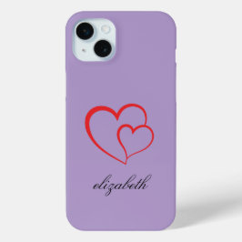 Funda Para iPhone 15 Mini red heart shape colorful background personalized 