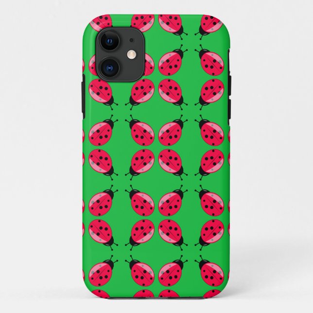 Funda De Case-Mate Para iPhone Red Ladybugs (Reverso)