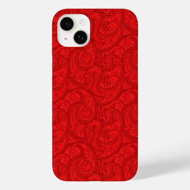 Funda De Case-Mate Para iPhone Red Paisley (Reverso )