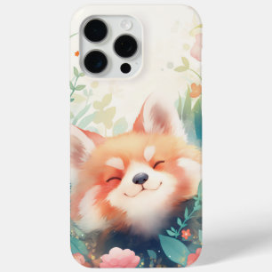 Funda Para iPhone 15 Pro Max Red Panda Floral Playground