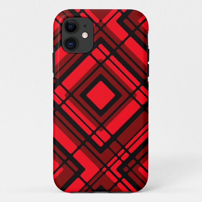 Funda De Case-Mate Para iPhone Red Plaid (Reverso)