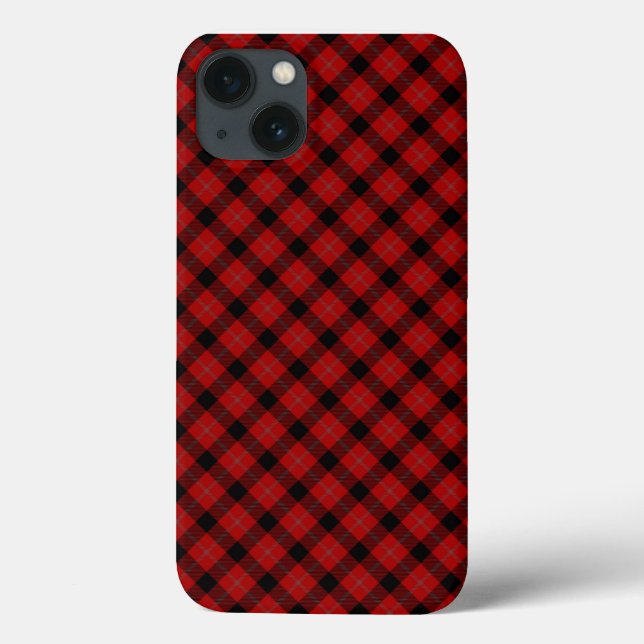 Funda De Case-Mate Para iPhone Red Plaid (Reverso)
