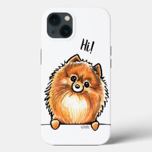 Funda Para iPhone 13 Red Pomeranian dice hola