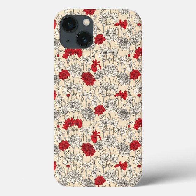 Funda De Case-Mate Para iPhone Red Poppies (Reverso)