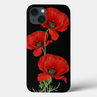 Funda Para iPhone 13 Red Poppies Vintage Botanical