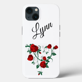 Funda Para iPhone 13 Red Rose Vine Apple iPhone 13, difícil