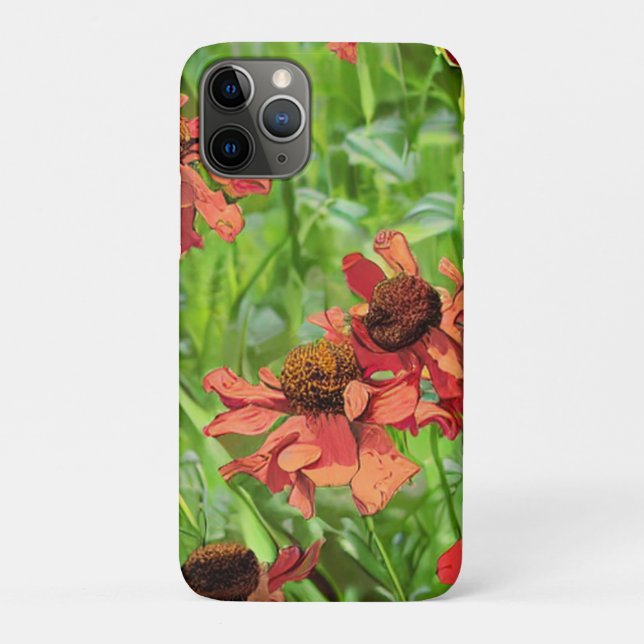 FUNDA DE Case-Mate PARA iPhone RED RUDBECKIA FLOWERS (Reverso)