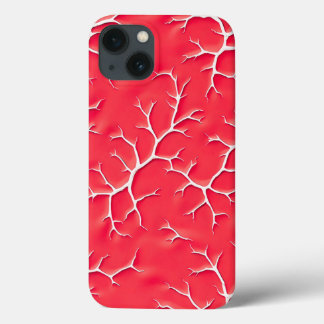Funda Para iPhone 13 Red Salsa Branch Pattern iPhone Case