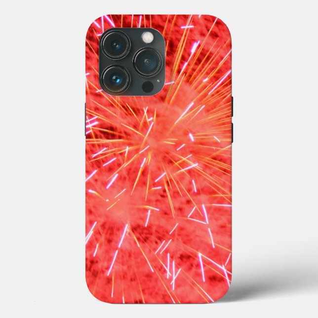 Funda De Case-Mate Para iPhone Red Sparks & Fireworks Personalizar de cubierta de (Reverso )