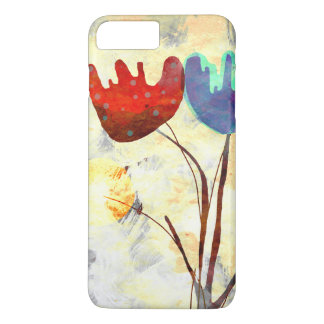 Funda Para iPhone 8 Plus/7 Plus Red Tulip Watercolor Art