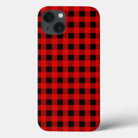Red y Black Buffalo Plaid Holiday gingham