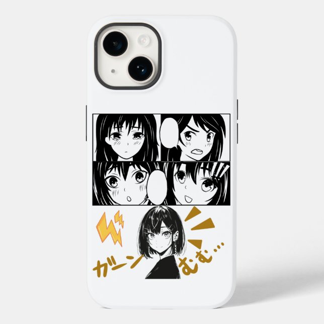 Funda De Case-Mate Para iPhone Redes de anime emocional. Sin BG (Reverso )