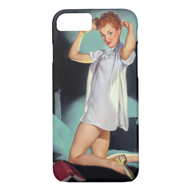 Funda De Case-Mate Para iPhone Redhead en alfileres nocturnos (Reverso)