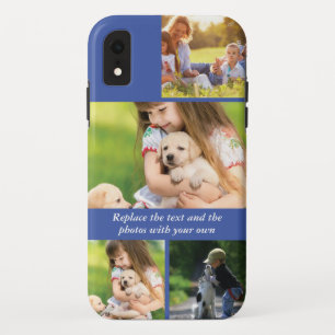 Funda Para iPhone XR Reemplaza el texto y las fotos con los tuyos
