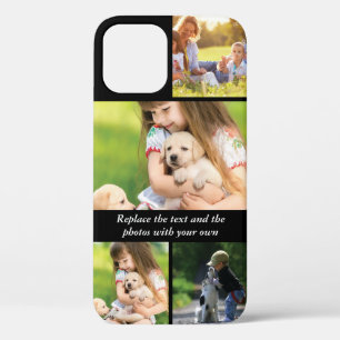 Funda Para iPhone 12 Reemplazar texto y fotos con el suyo