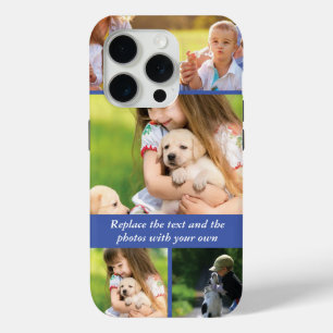 Funda Para iPhone 15 Pro Reemplazar texto y fotos con el suyo