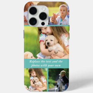 Funda Para iPhone 15 Pro Max Reemplazar texto y fotos con el suyo
