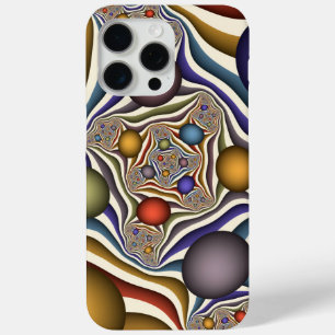 Funda Para iPhone 15 Pro Max Reflejando arte fractal colorido y moderno abstrac
