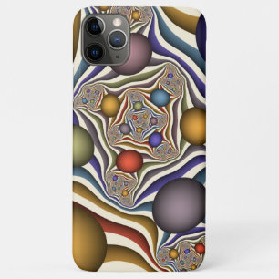 Funda Para iPhone 11 Pro Max Reflejando arte fractal colorido y moderno abstrac