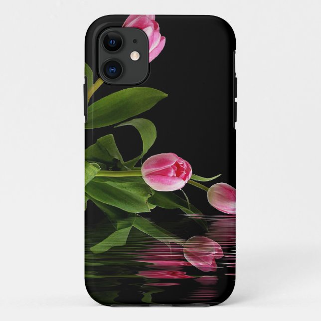 Funda De Case-Mate Para iPhone Reflejo de Tulipán (Reverso)