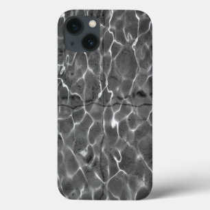 Funda Para iPhone 13 Reflejos de Luz en el Agua: Blanco y Negro