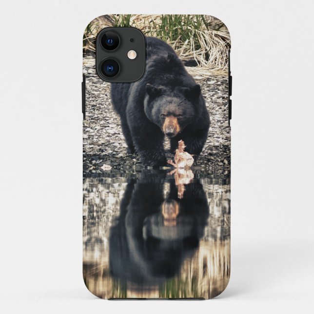 Funda De Case-Mate Para iPhone Reflejos de Oso Negro (Reverso)