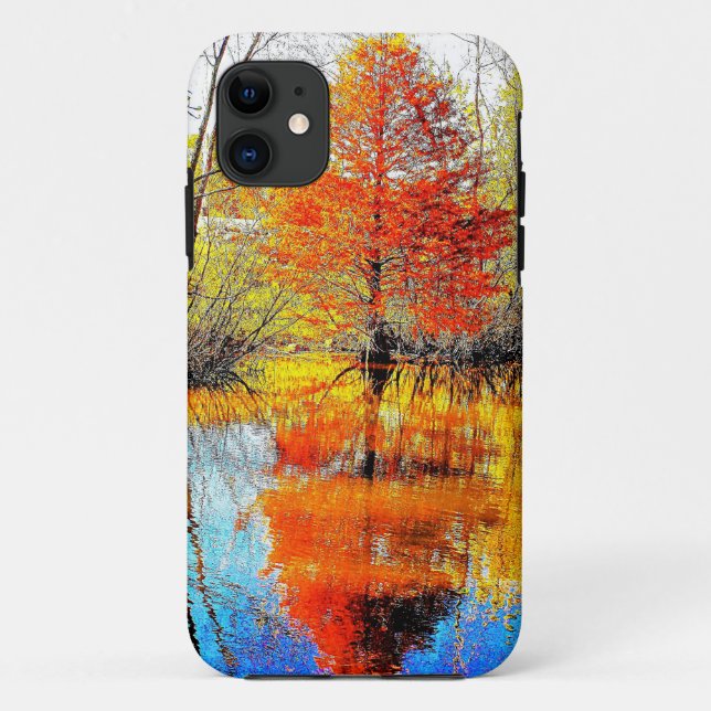 Funda De Case-Mate Para iPhone Reflexión de un árbol (Reverso)