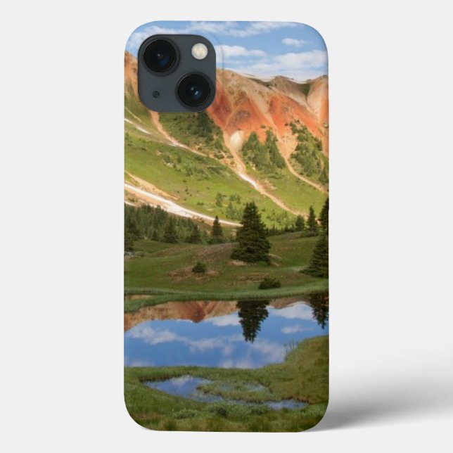 Funda De Case-Mate Para iPhone Reflexión roja de la montaña (Reverso)