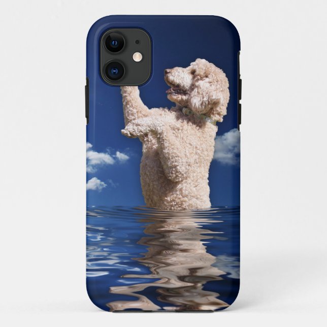 Funda De Case-Mate Para iPhone Reflexiones del caniche estándar (Reverso)
