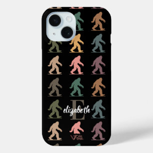 Funda Para iPhone 15 Regalo de Arte del Bosque de Bigfoot Retro con Nom