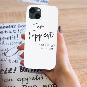 Funda Para iPhone 13 Regalo de citas negras románticas de moda