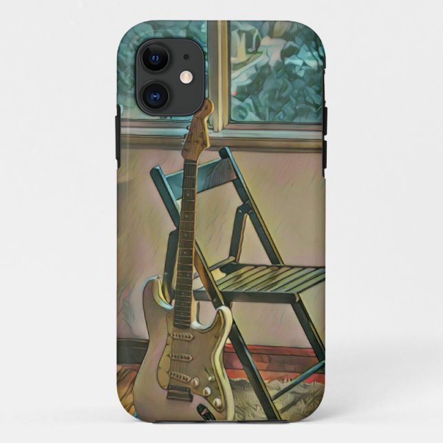 Funda De Case-Mate Para iPhone regalo de cumpleaños de guitarrista (Reverso)