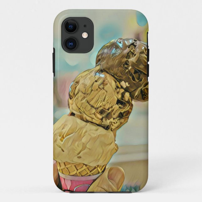 Funda De Case-Mate Para iPhone Regalo de cumpleaños de helados (Reverso)