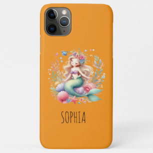 Funda Para iPhone 11 Pro Max Regalo de cumpleaños de sirena mágica y colorida