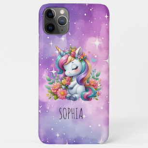 Funda Para iPhone 11 Pro Max Regalo de cumpleaños mágico y colorido de unicorni