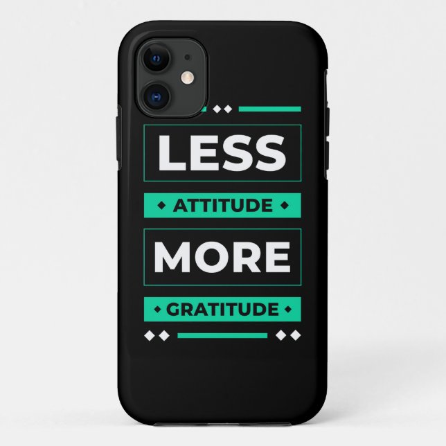 Funda De Case-Mate Para iPhone Regalo de cumpleaños menos actitud más gratitud (Reverso)