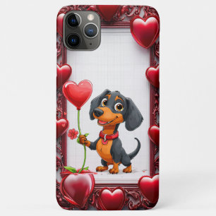 Funda Para iPhone 11 Pro Max Regalo de Día de San Valentín de Perrito Adorable