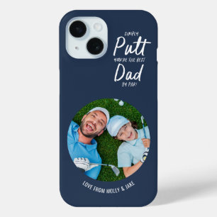 Funda Para iPhone 15 Regalo de fotografía de la tipografía azul marino 