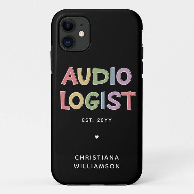 Funda De Case-Mate Para iPhone Regalo de graduación de Audiología Audióloga Perso (Reverso)