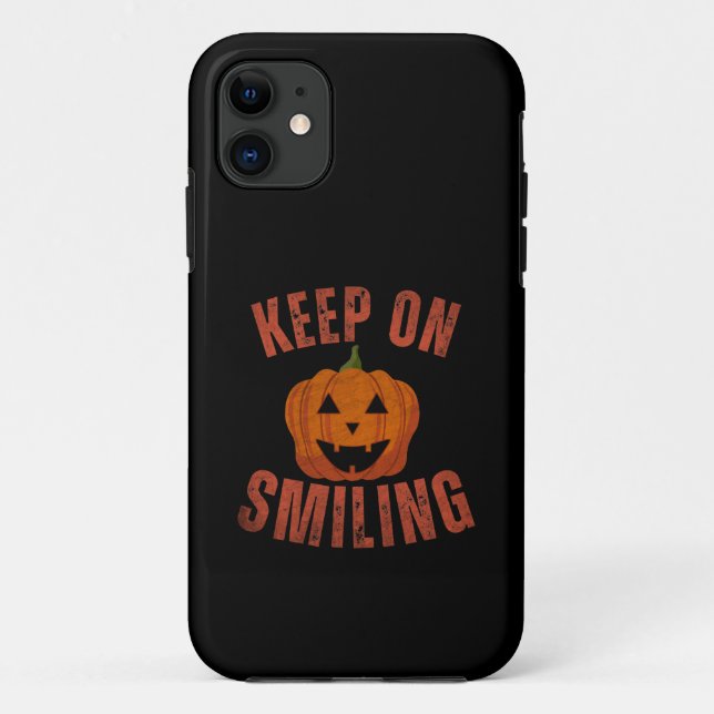 Funda De Case-Mate Para iPhone REGALO DE HALLOWEEN Sigue Sonriendo (Reverso)