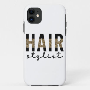 Funda Para iPhone 11 Regalo de peluquero estilista Cheetah Typography H