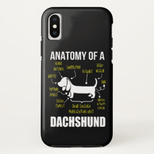 Funda Para iPhone X Regalo de perro   Anatomía De Dachshund