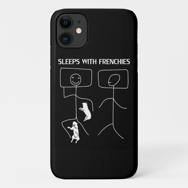 Funda De Case-Mate Para iPhone Regalo de perro | Dormiciones con francés (Reverso)